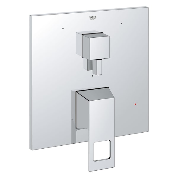 Eurocube Pressure Balance Valve Trim With 3-Way Diverter With Cartridge, Chrome